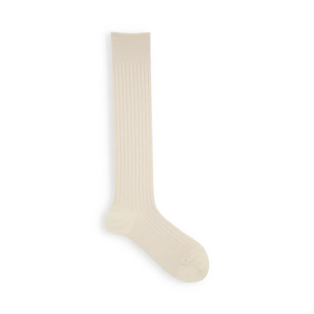 011170144 Fine Cotton Ribbed Knee High Socks