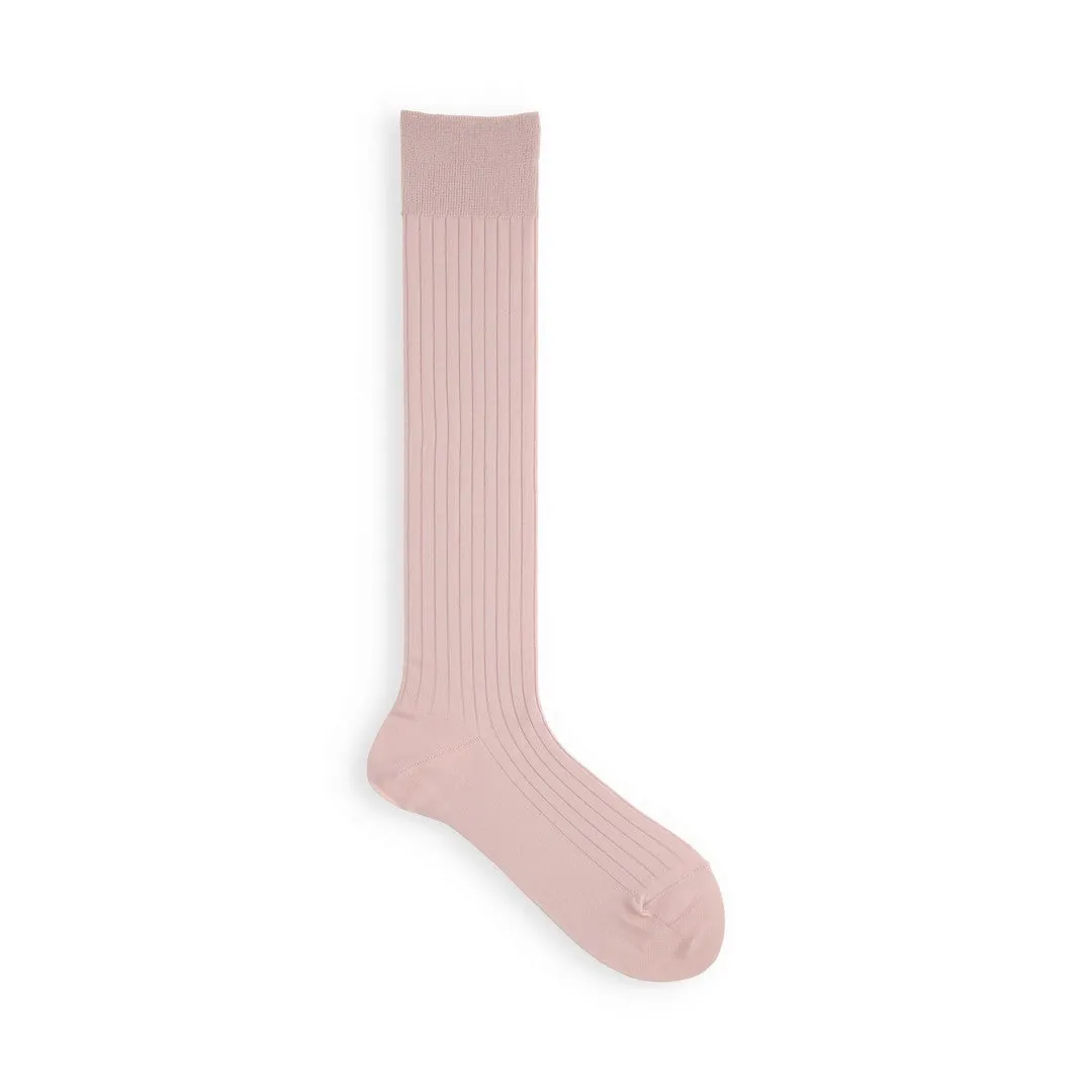 011170144 Fine Cotton Ribbed Knee High Socks