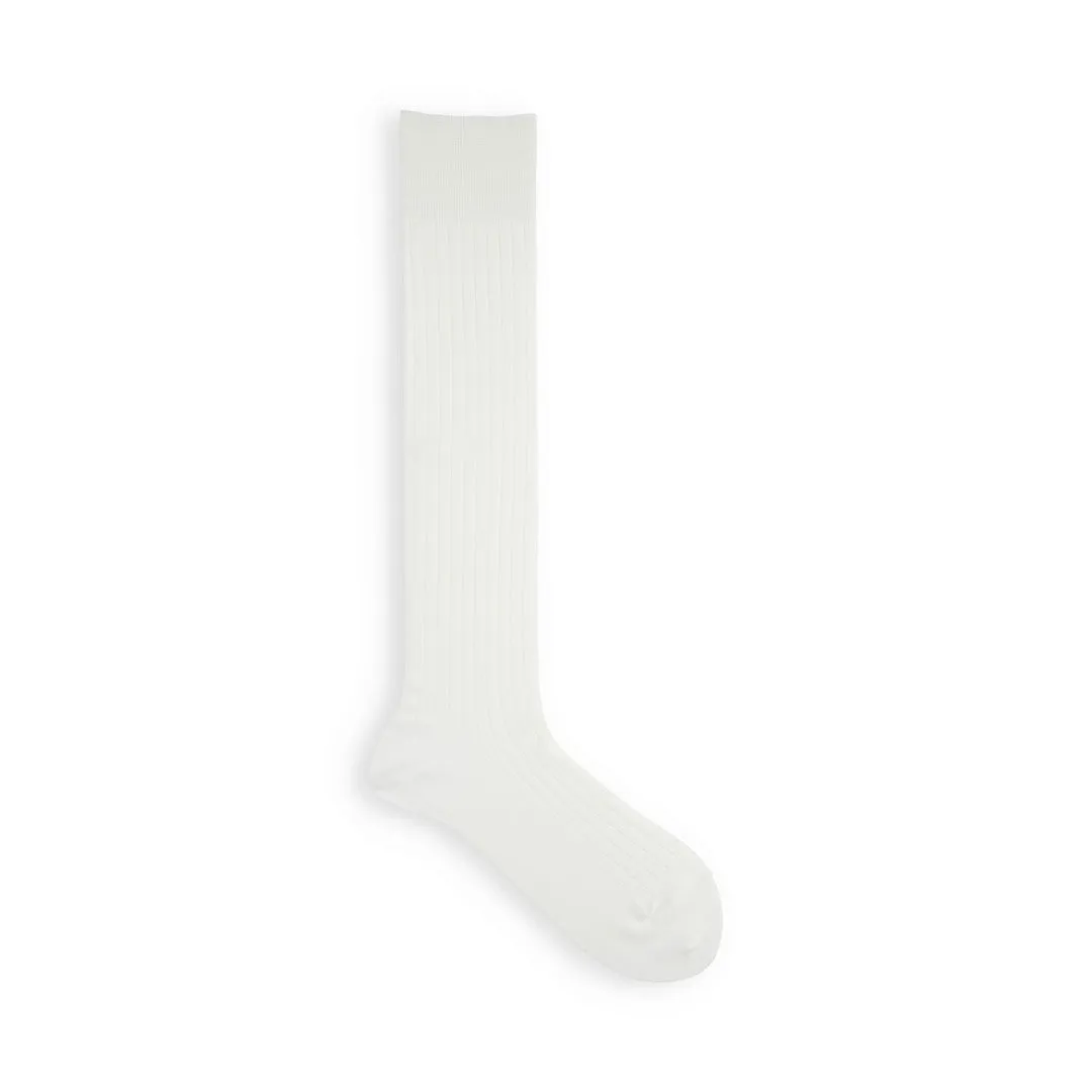 011170144 Fine Cotton Ribbed Knee High Socks
