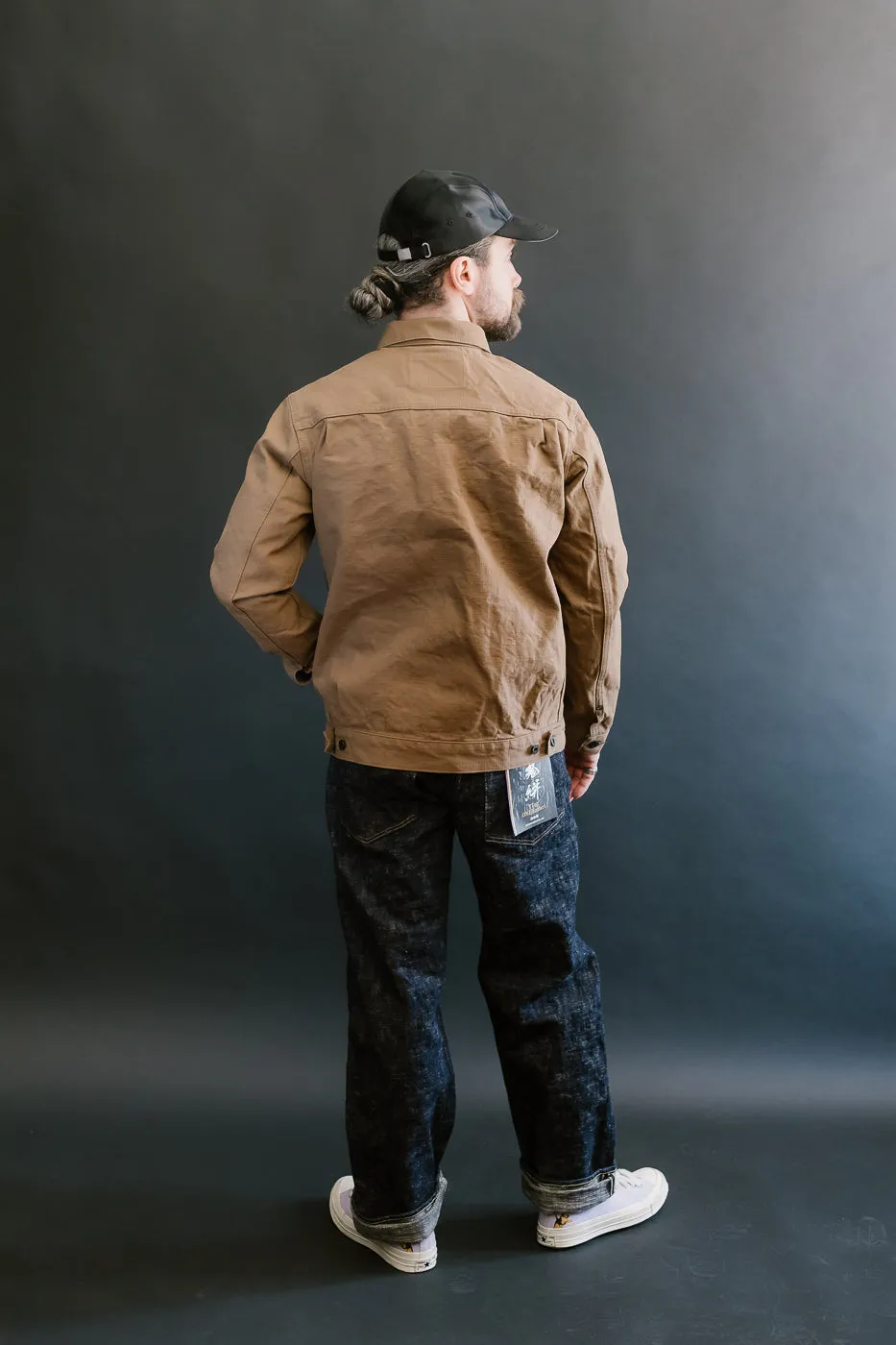 02516P-HOX-BRK - 13.5oz Sulphur Dyed Brown Oxford Cloth - Type II