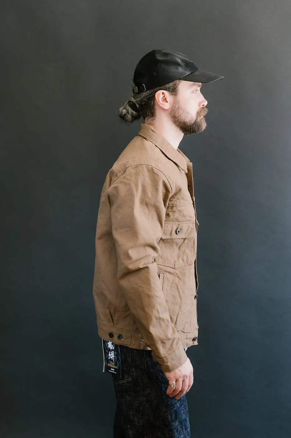 02516P-HOX-BRK - 13.5oz Sulphur Dyed Brown Oxford Cloth - Type II