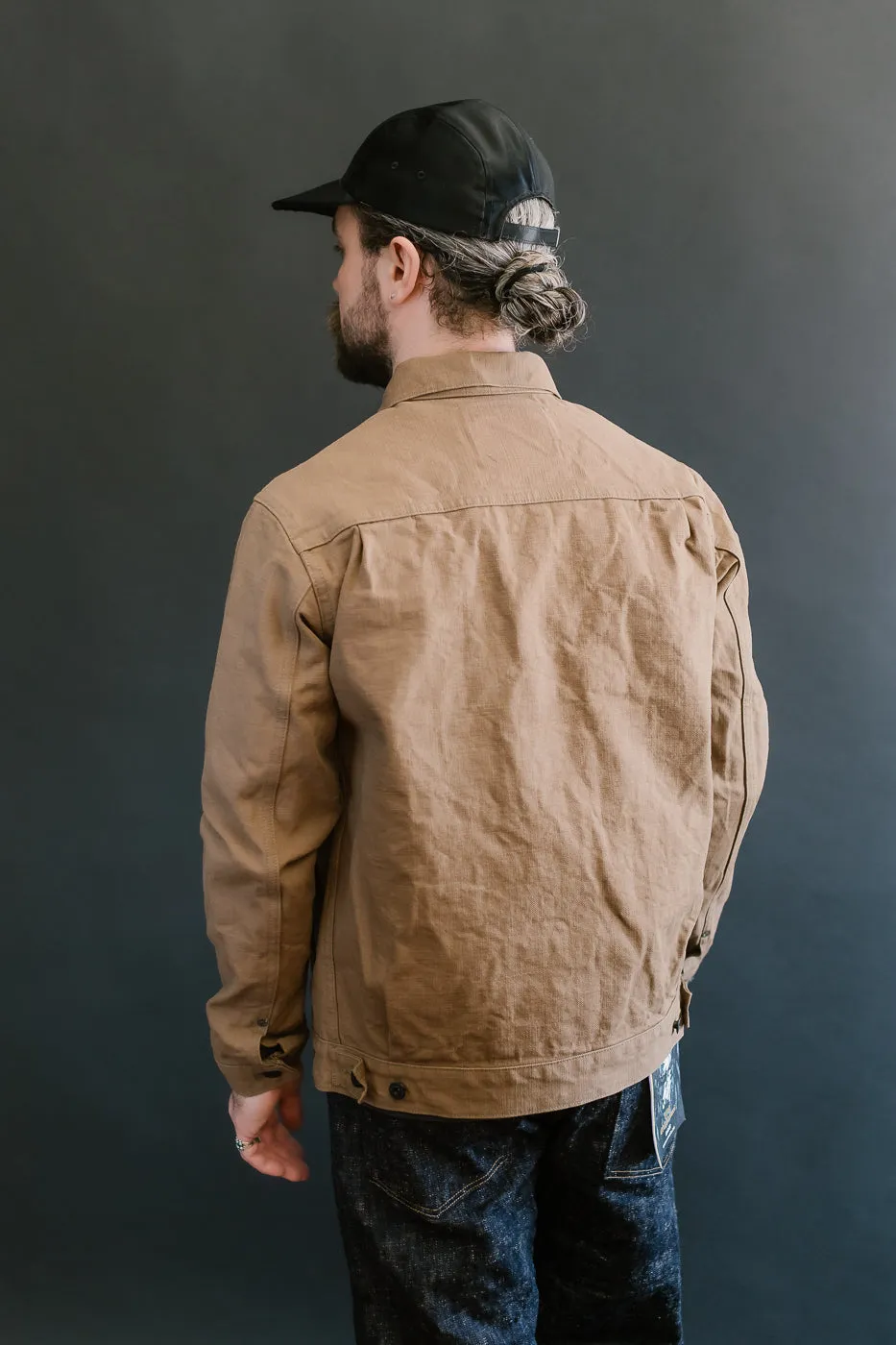 02516P-HOX-BRK - 13.5oz Sulphur Dyed Brown Oxford Cloth - Type II
