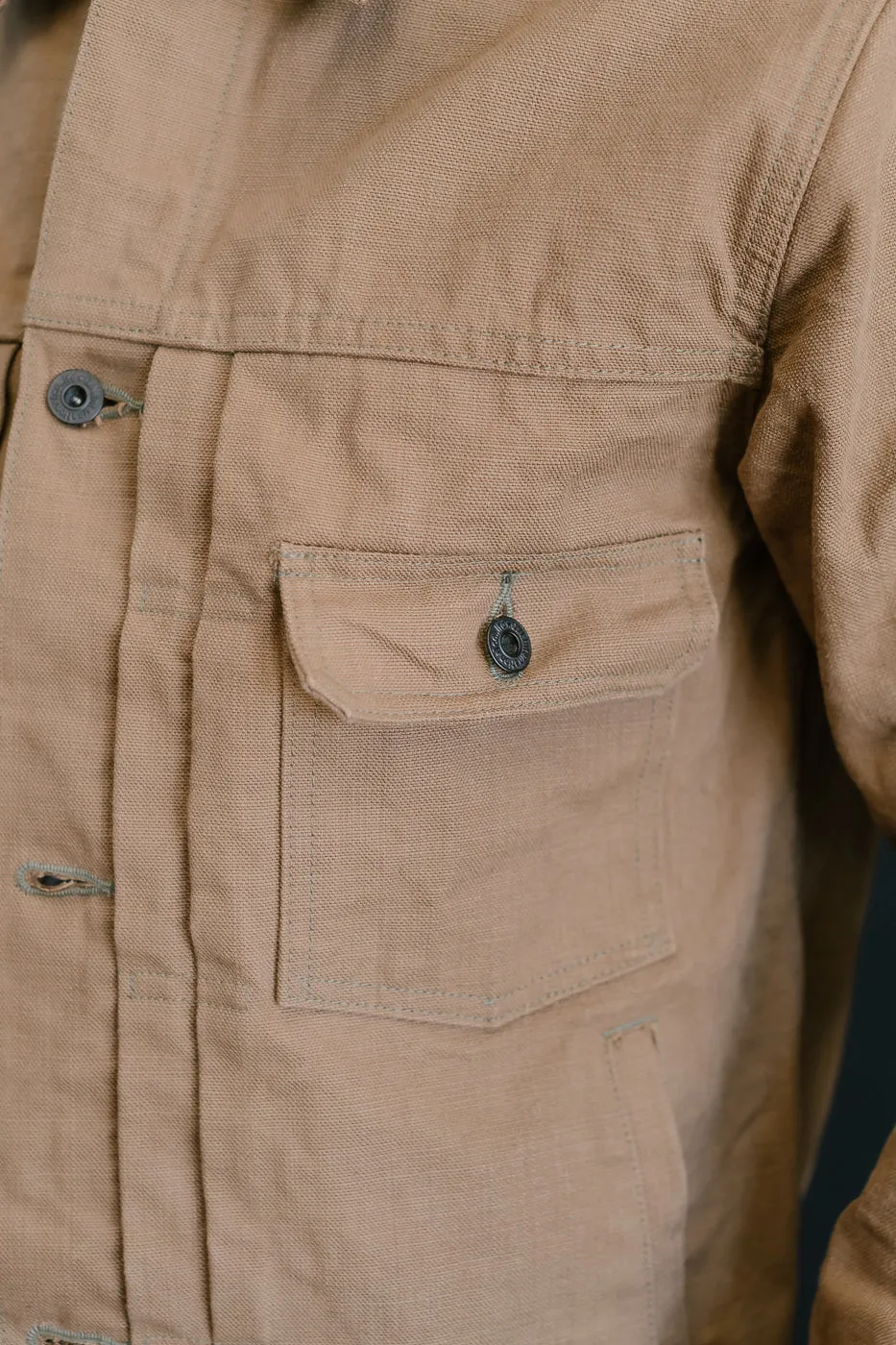 02516P-HOX-BRK - 13.5oz Sulphur Dyed Brown Oxford Cloth - Type II