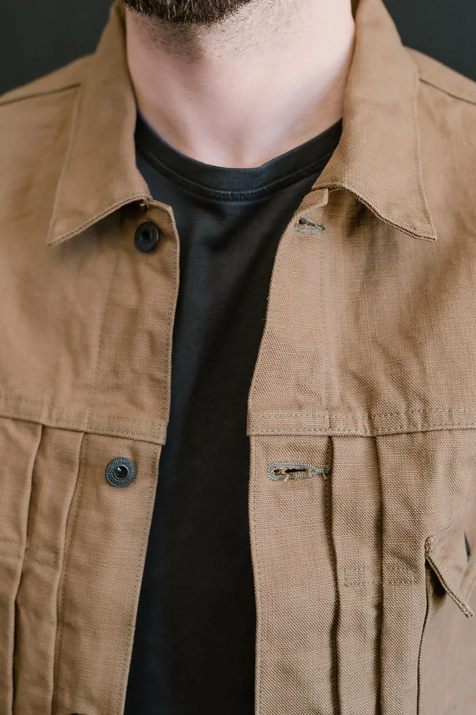 02516P-HOX-BRK - 13.5oz Sulphur Dyed Brown Oxford Cloth - Type II