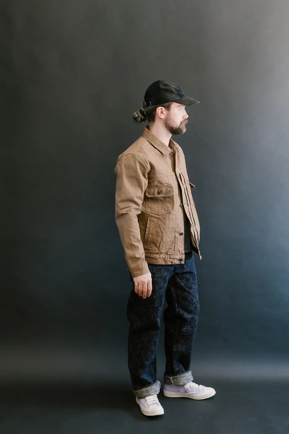 02516P-HOX-BRK - 13.5oz Sulphur Dyed Brown Oxford Cloth - Type II