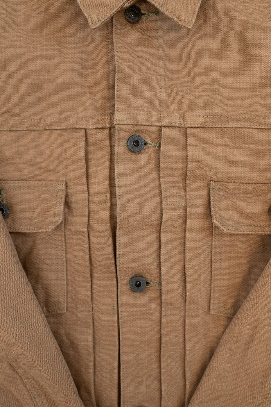 02516P-HOX-BRK - 13.5oz Sulphur Dyed Brown Oxford Cloth - Type II