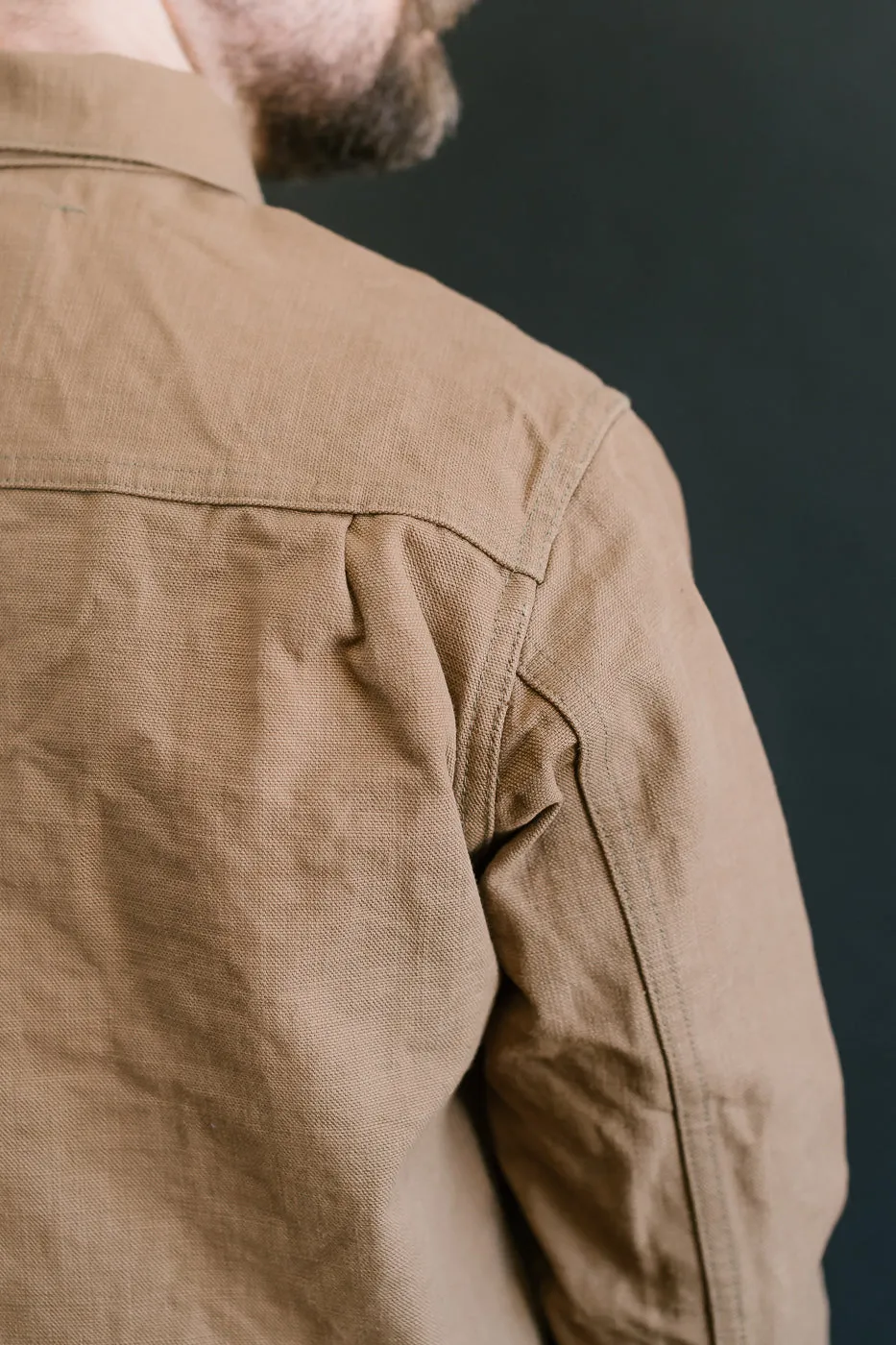 02516P-HOX-BRK - 13.5oz Sulphur Dyed Brown Oxford Cloth - Type II