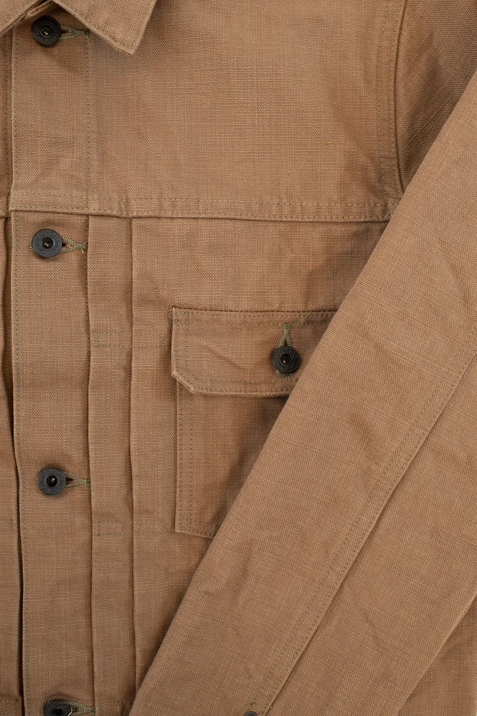 02516P-HOX-BRK - 13.5oz Sulphur Dyed Brown Oxford Cloth - Type II