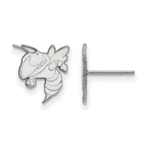 10K White Gold Georgia Institute of Technology Small Post Earrings