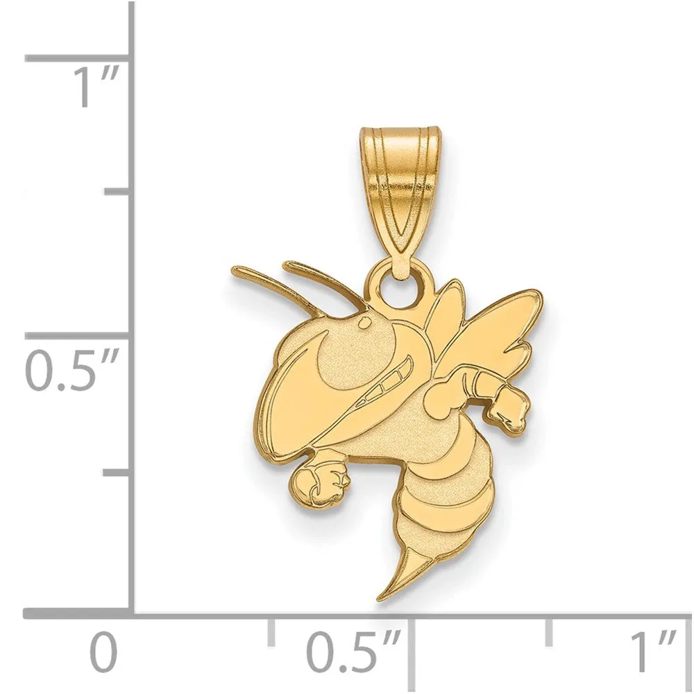 14k Gold Georgia Institute of Technology Yellow Jacket Medium Pendant