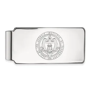 14k White Gold Georgia Institute of Technology Crest Money Clip