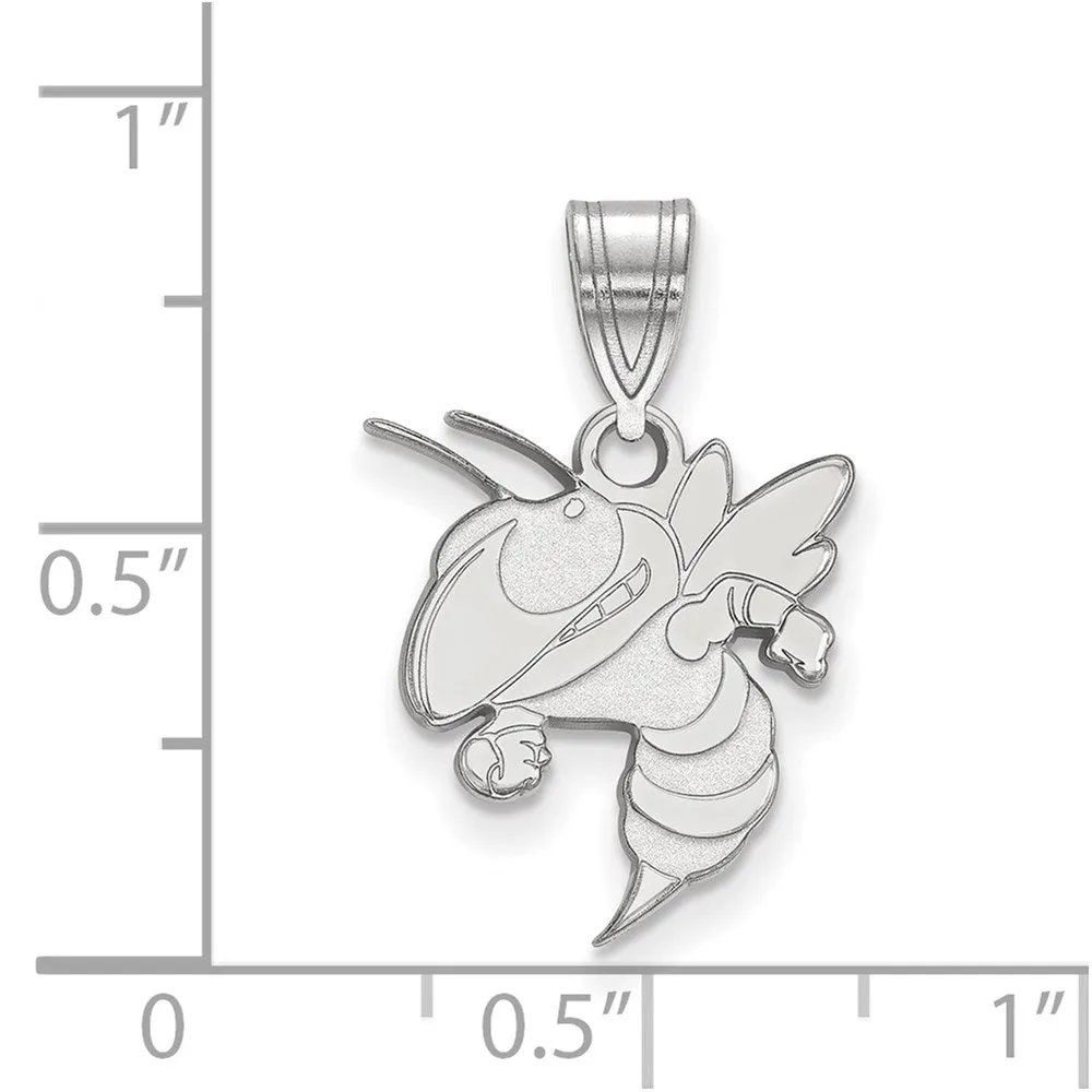 14k White Gold Georgia Institute of Technology Medium Pendant