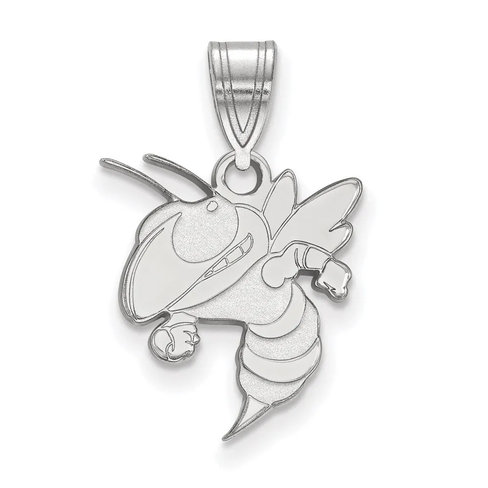 14k White Gold Georgia Institute of Technology Medium Pendant