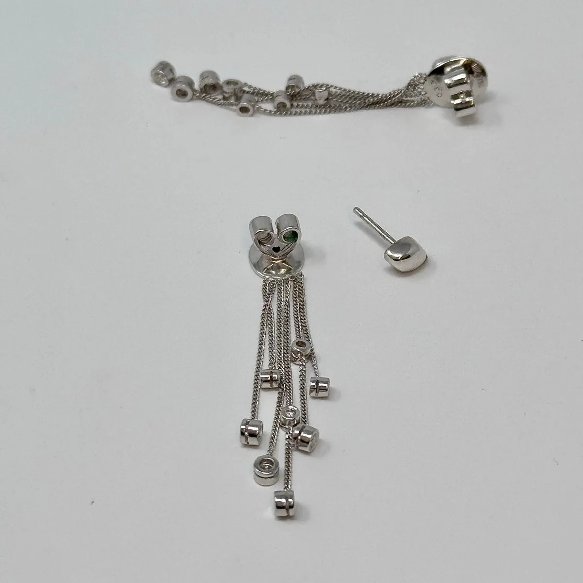 18K White Gold Diamond Earrings