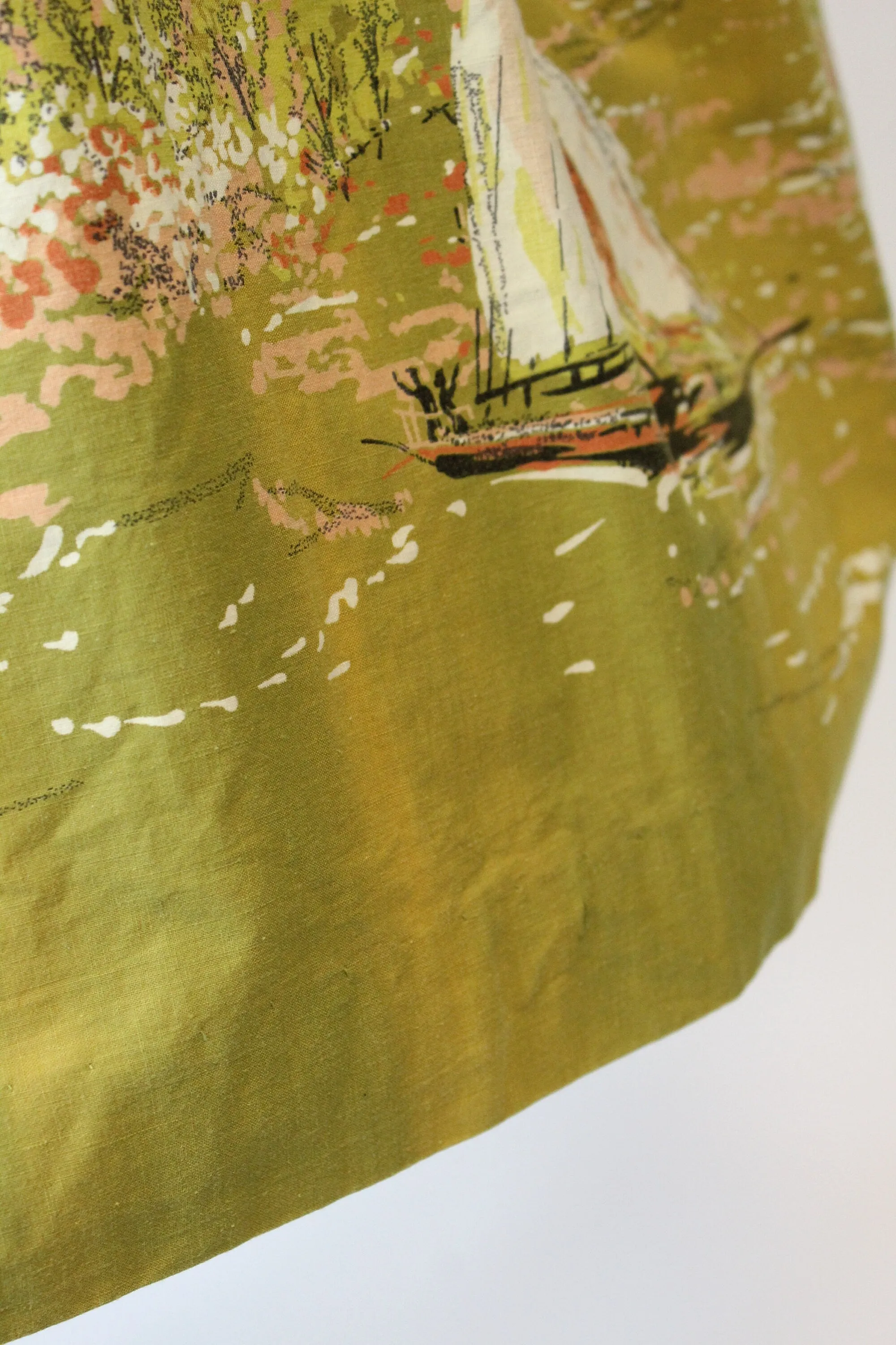 1950s EUROPEAN VILLAGE novelty print skirt small | new spring summer