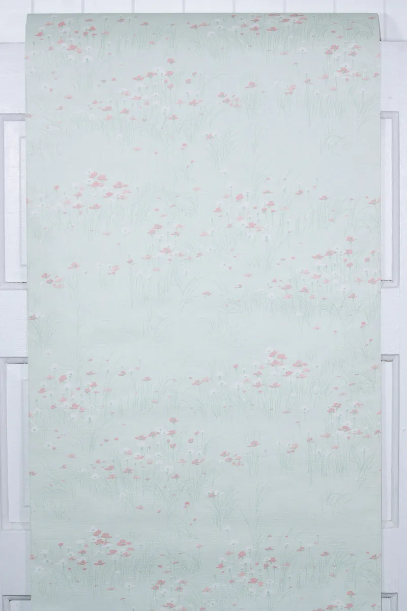 1980s Floral Vintage Wallpaper