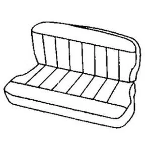 2 DOOR SALOON/CONVERTIBLE REAR SEAT COVERING KIT 1960-62 -VINYL