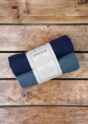 2 t-shirts bleu marine - bleu pacifique