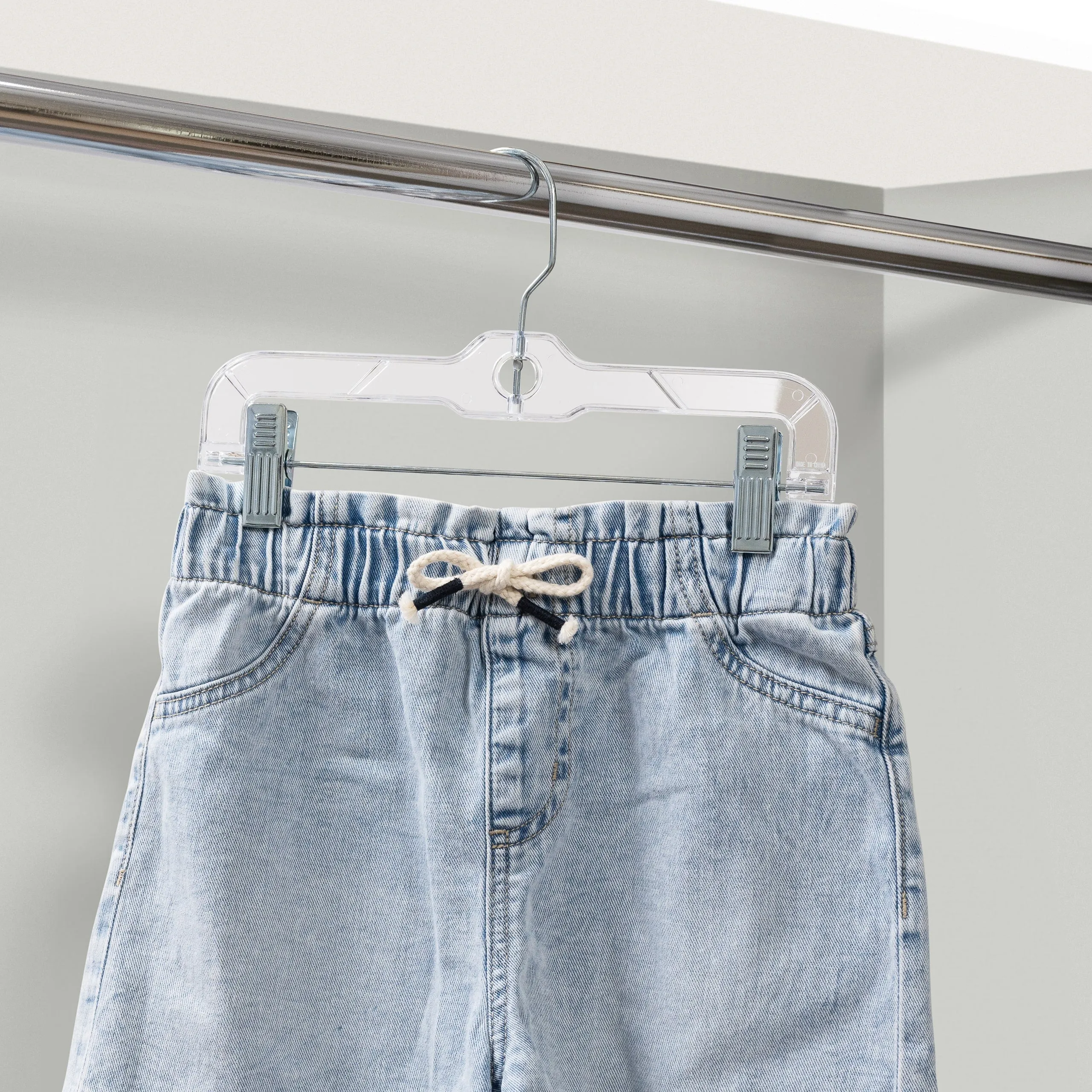 25CM Childrens Pant/Skirt Plastic Hanger Sold in Bundles of 25/50/100
