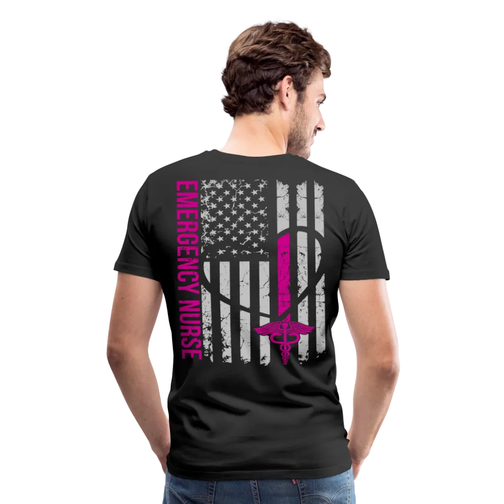 3153728577 Emergency Nurse Flag Men's Premium T-Shirt