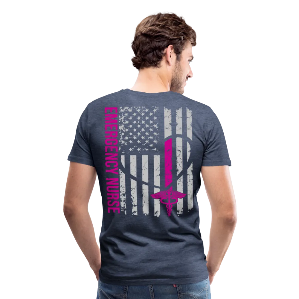 3153728577 Emergency Nurse Flag Men's Premium T-Shirt