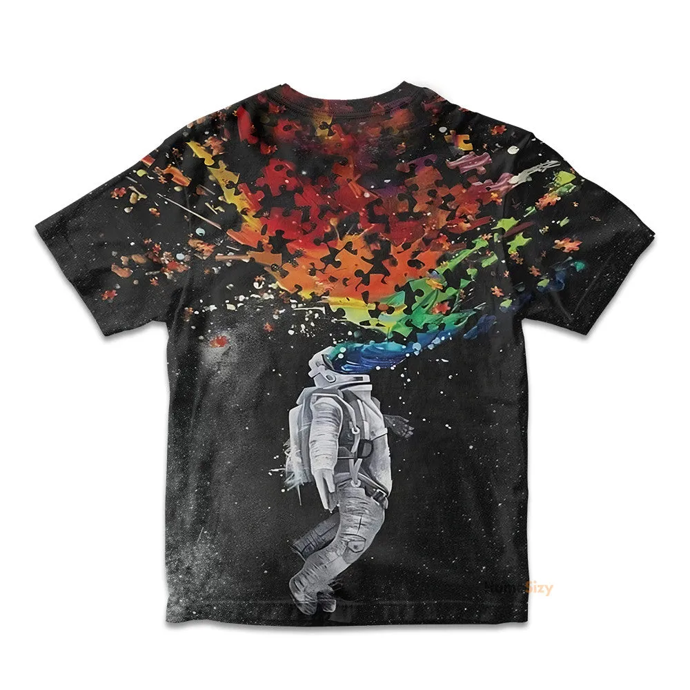 3D Autism Astronaut Custom Kid Tshirt QT305276Hf