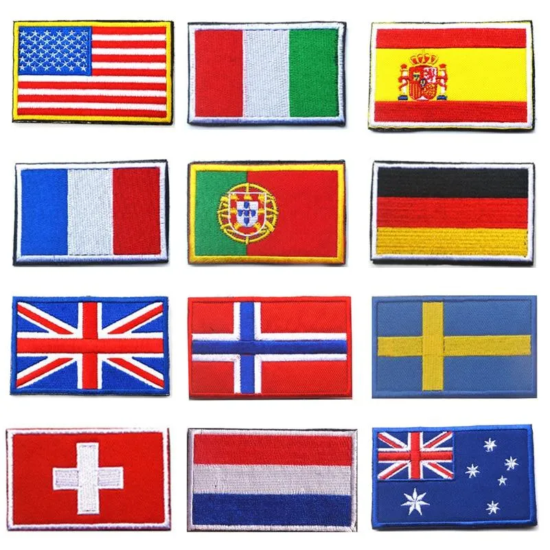 3D Embroidered Country Flag Patches