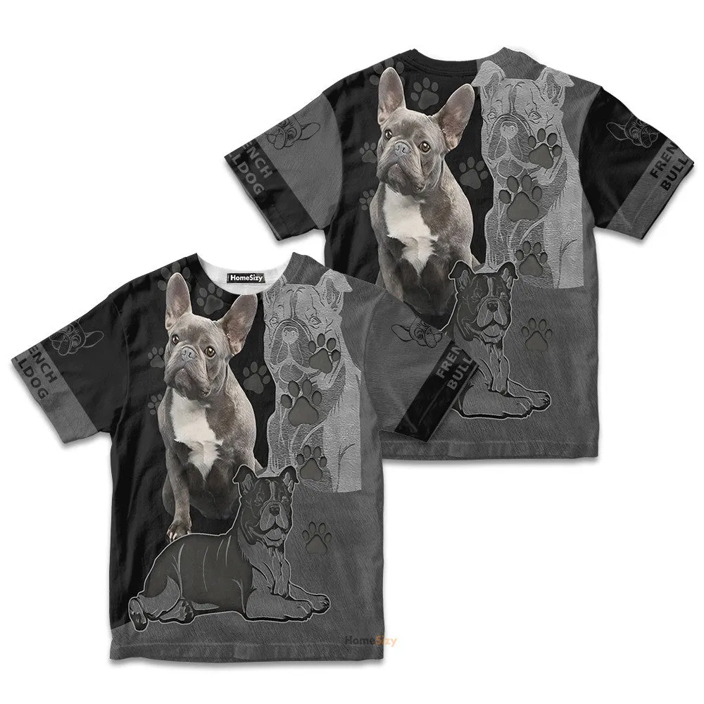 3D French Bulldog Lovers Custom Kid Tshirt QT305499Hf