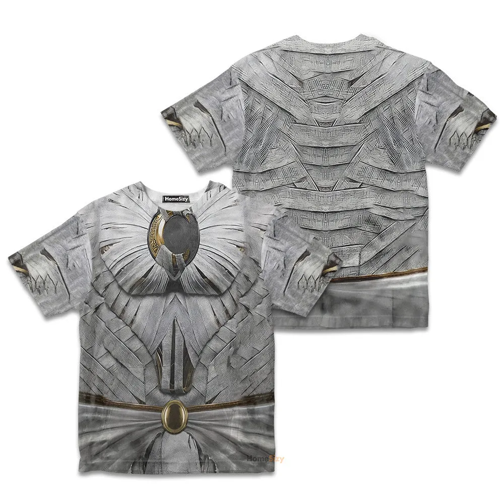 3D Moon Knight White Custom Cosplay Costume Kid Tshirt QT206244Hf