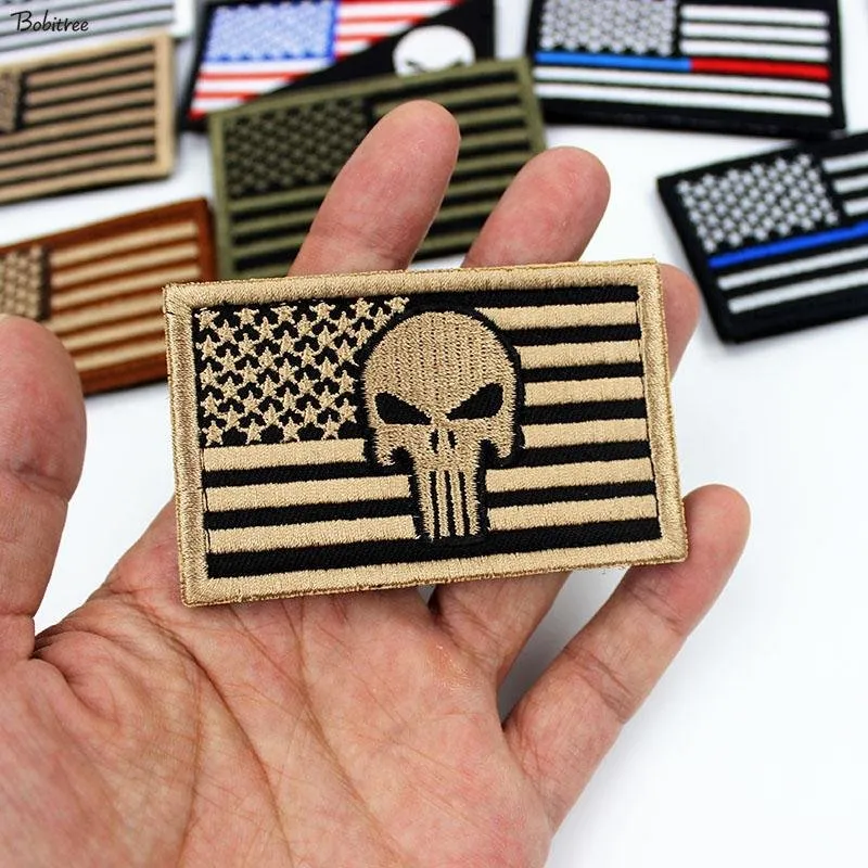 3D USA American Flag Patch