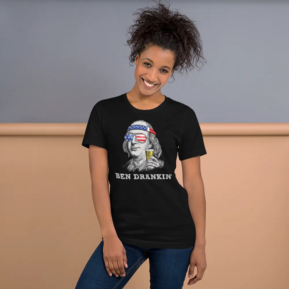4th of July Shirts Ben Dranking Short Sleeve Unisex T-shirt (4 Colors)