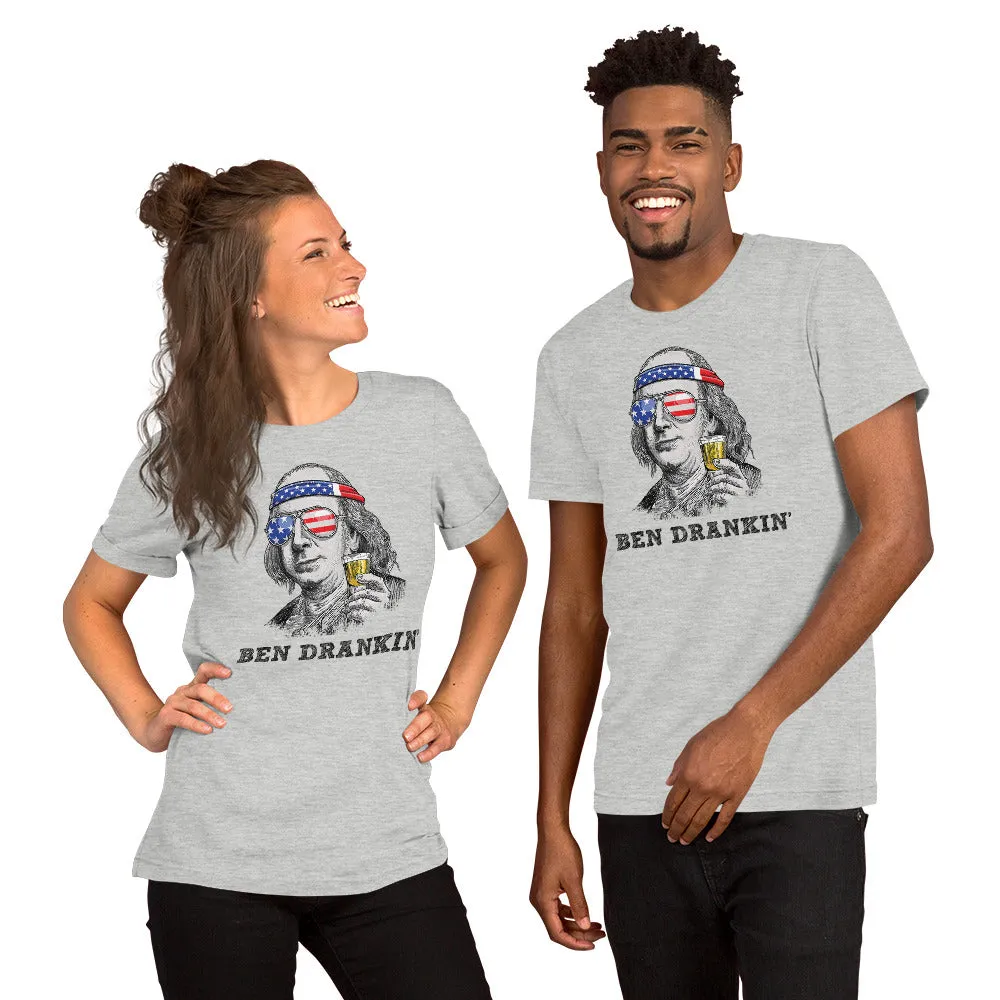 4th of July Shirts Ben Dranking Short Sleeve Unisex T-shirt (4 Colors)