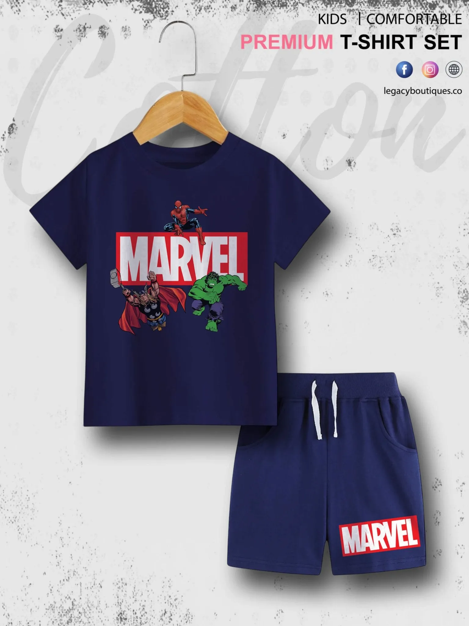 6 Month To 6 Year Babies Marvel Heroes Print Good Quality T-shirt Set