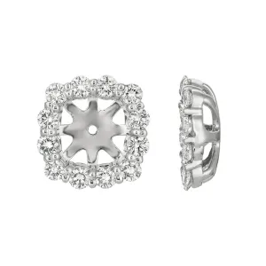 7MM DIAMOND EARRING JACKETS 14K GOLD (1 CTW)