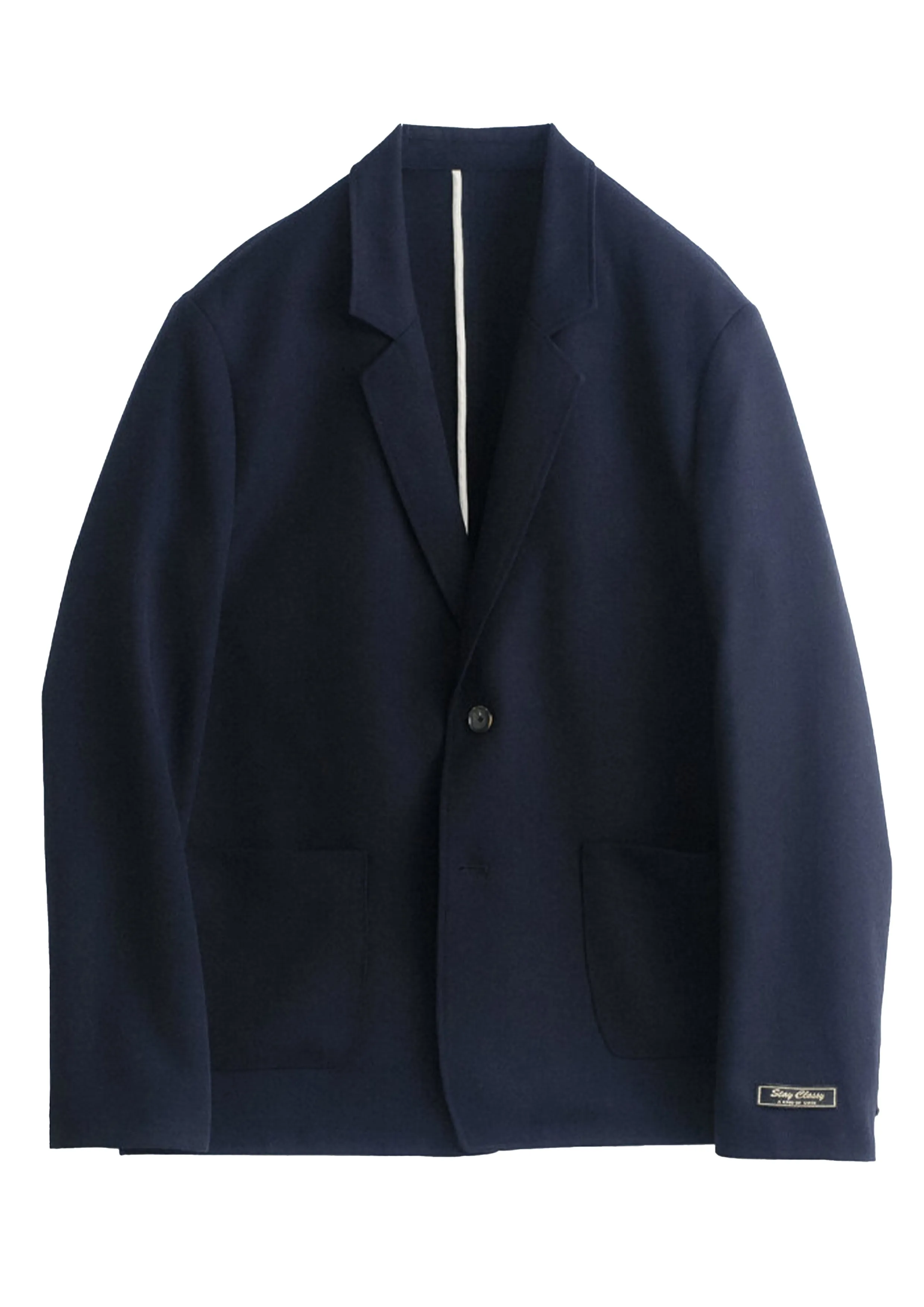 A KIND OF GUISE - DECONSTRUCTED PEAK BLAZER NAVY