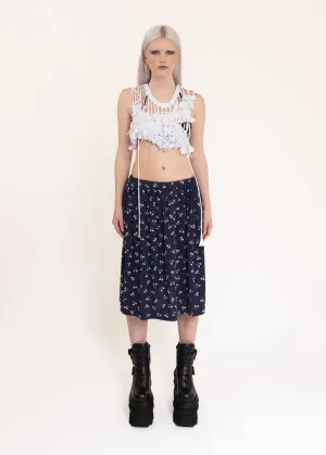 AD2008 Cherry print midi skirt