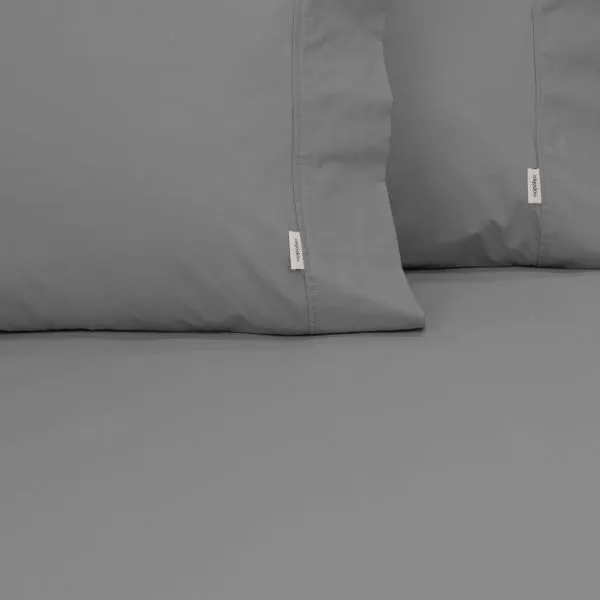 ALGODON "300TC Cotton" FITTED SHEET Combo Set - CHARCOAL