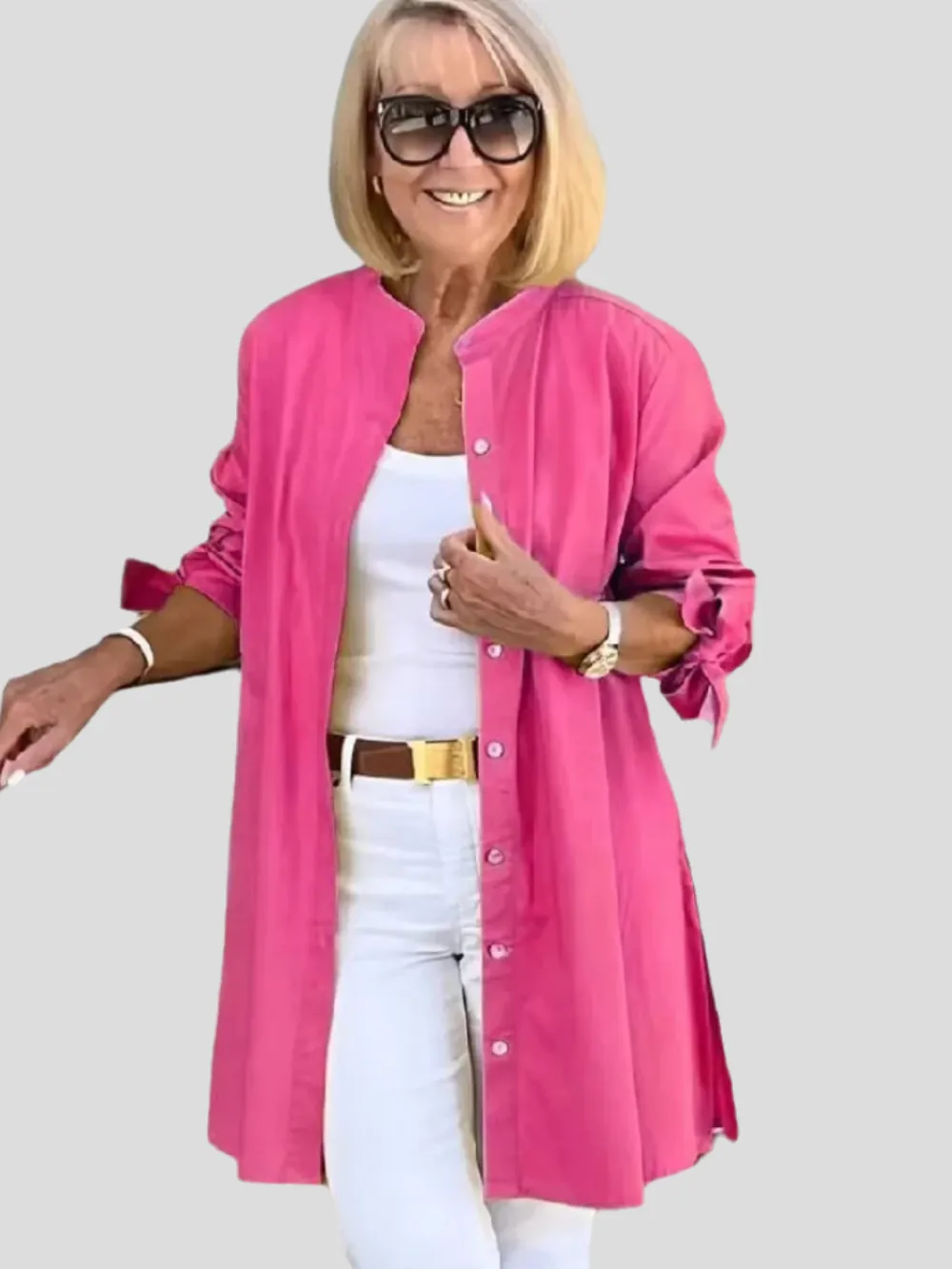 Aliera Luxeline High-Collar Blouse