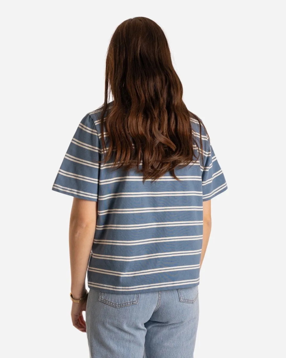 Alma heavy T-shirt -  Blue Stripes