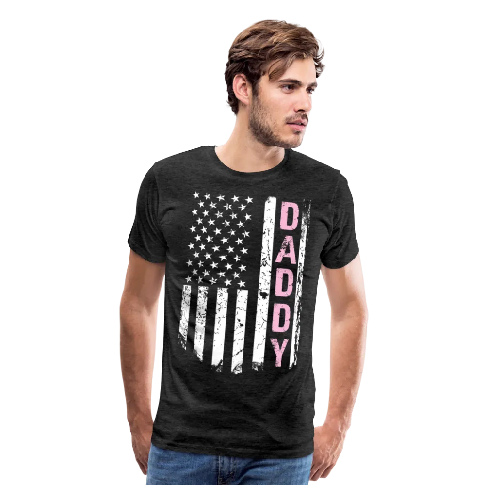 American Daddy Flag Men's Premium T-Shirt - Pink