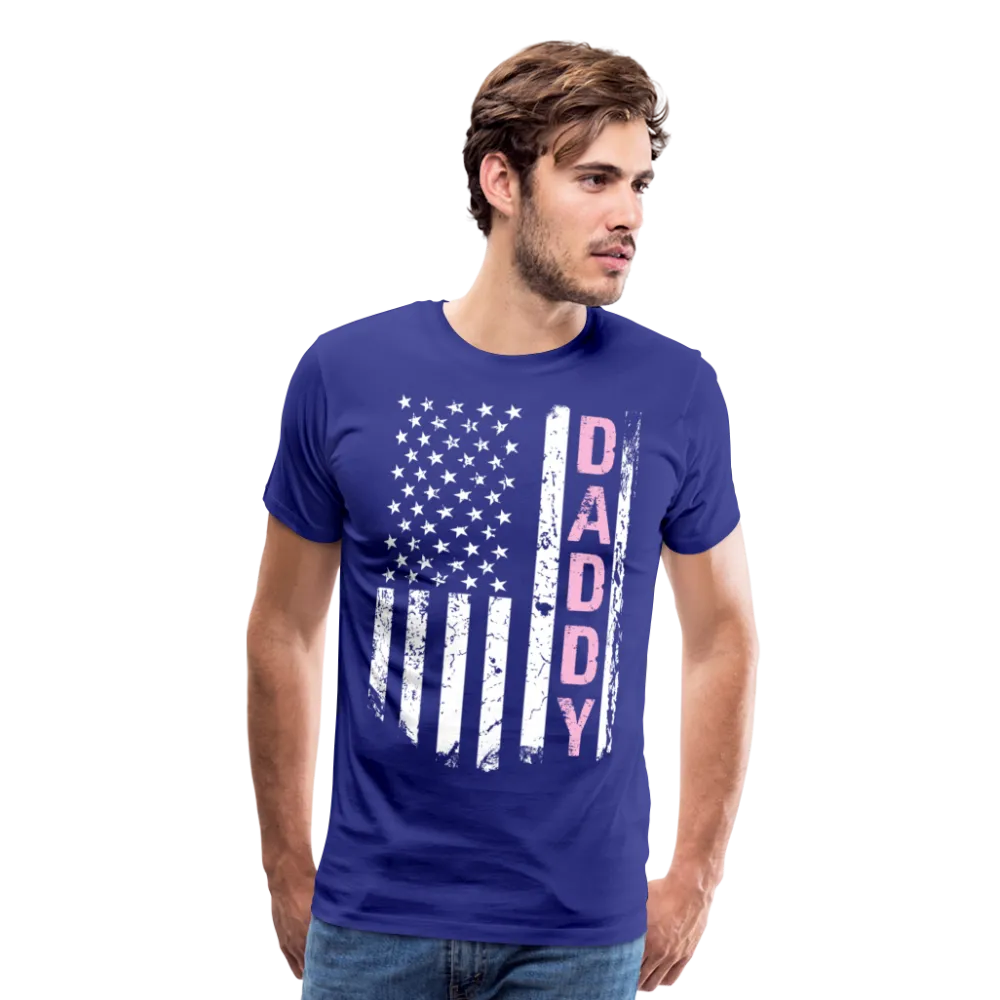 American Daddy Flag Men's Premium T-Shirt - Pink