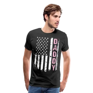 American Daddy Flag Men's Premium T-Shirt - Pink