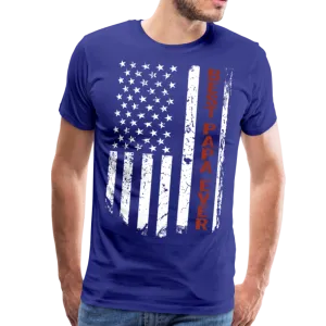 American Flag Best Papa Ever Men's Premium T-Shirt (CK1886)