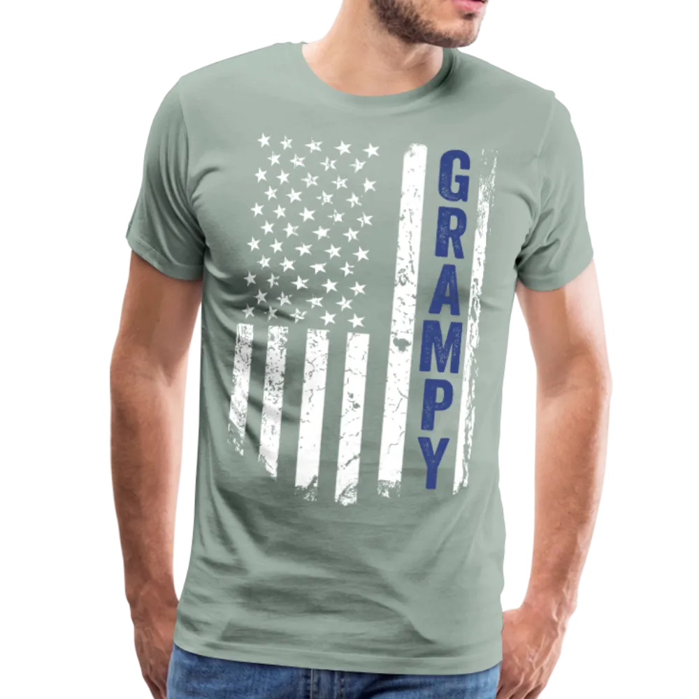 American Flag Grampy Men's Premium T-Shirt (CK1925)