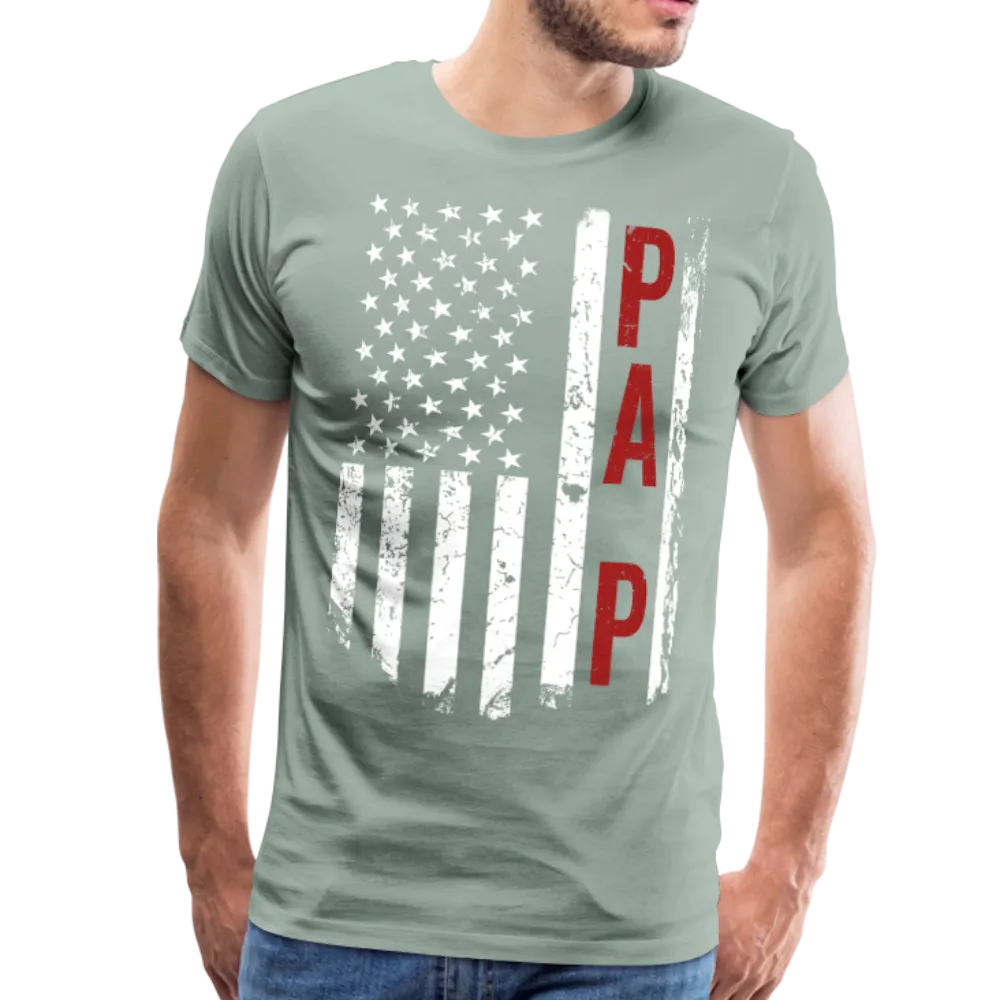 American Flag Pa P Men's Premium T-Shirt (CK1898)