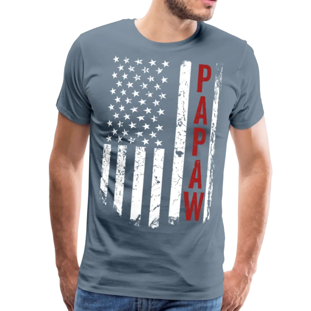 American Flag Papaw Men's Premium T-Shirt (CK1899)