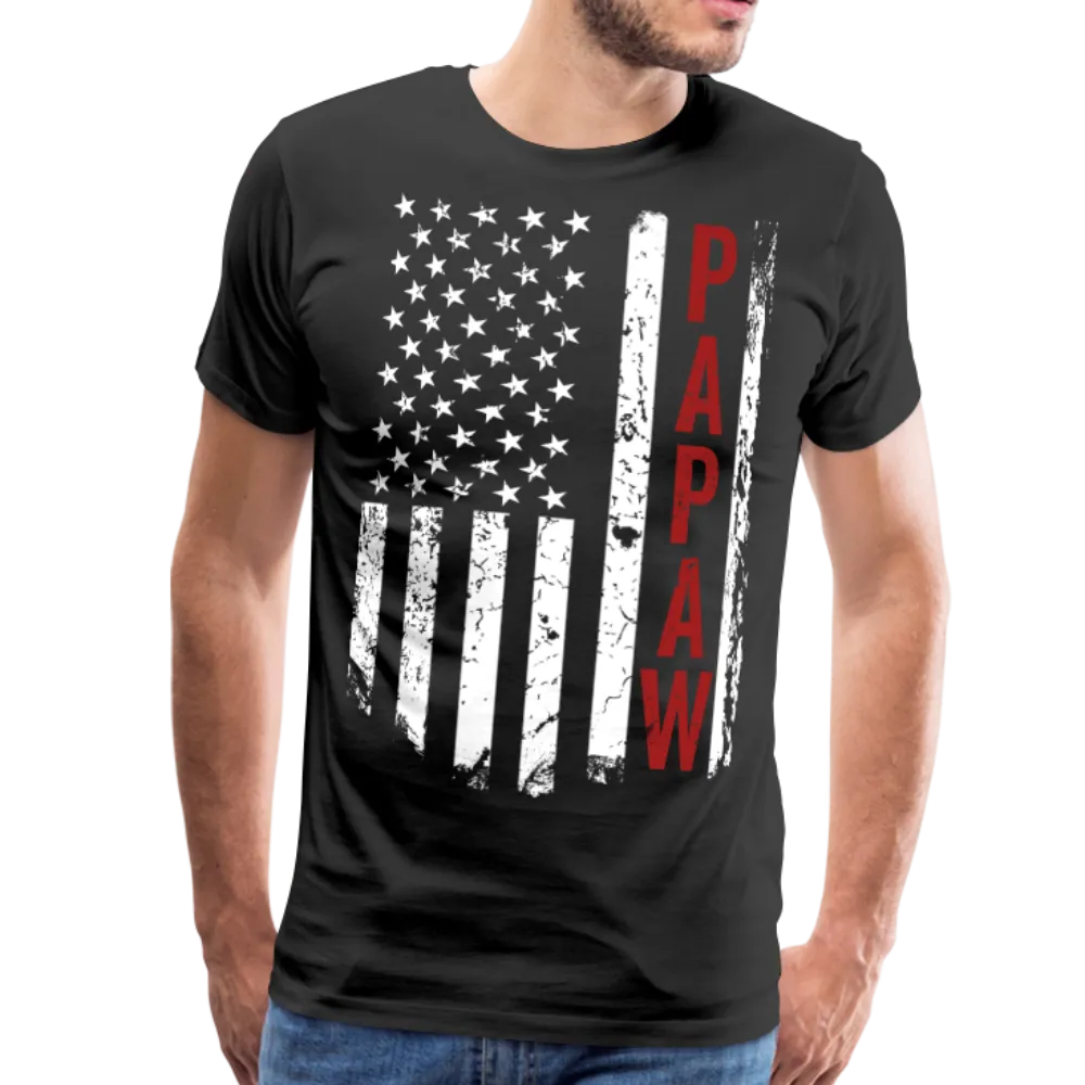 American Flag Papaw Men's Premium T-Shirt (CK1899)