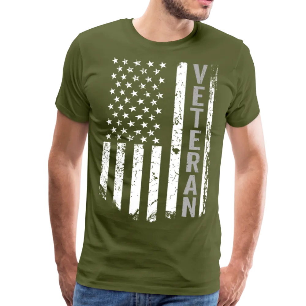 American Flag Veteran Men's Premium T-Shirt (CK1896)