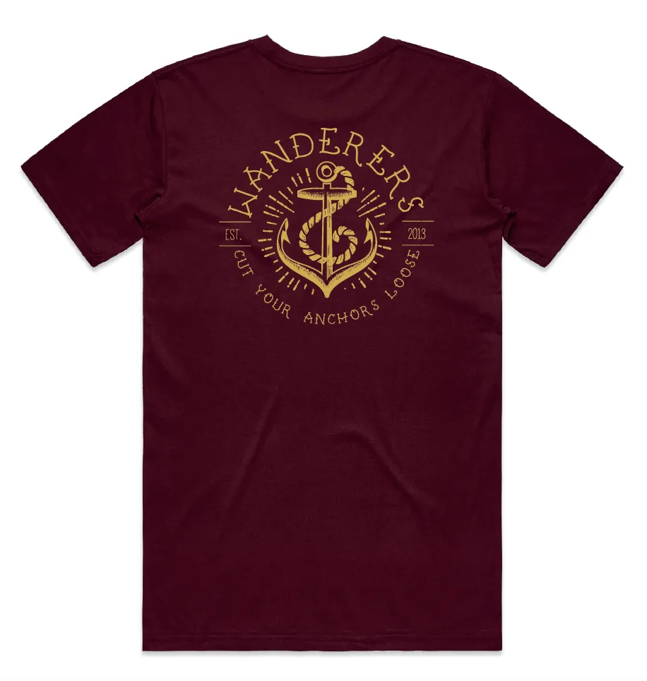 Anchors Tee - Burgundy