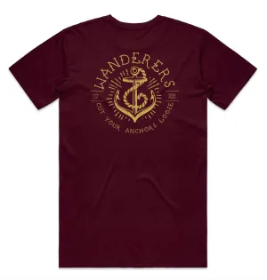 Anchors Tee - Burgundy